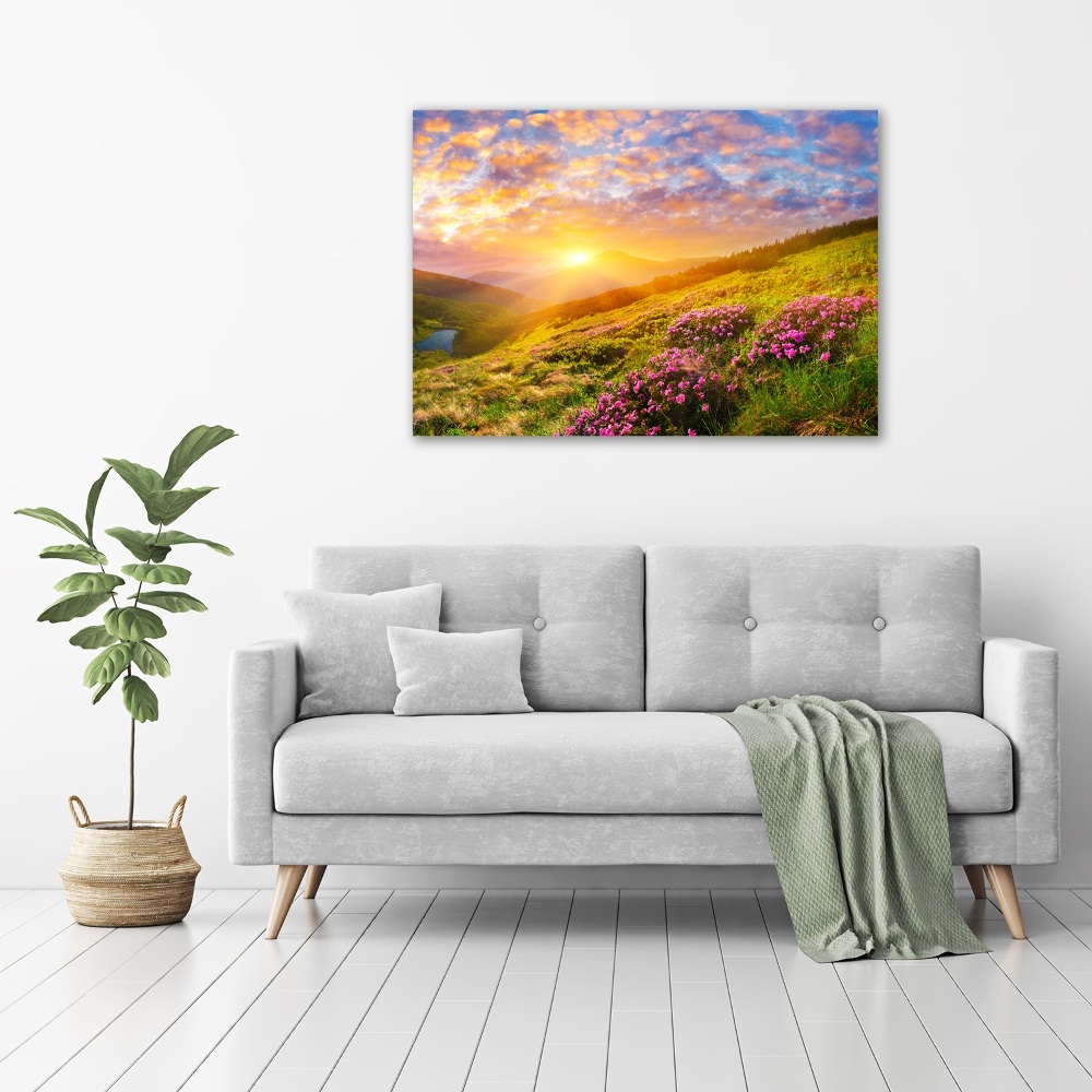 Acrylic print Sunset of the mountain