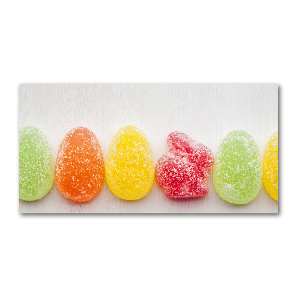 Glass acrylic wall art Colorful jelly beans