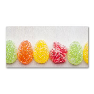 Glass acrylic wall art Colorful jelly beans