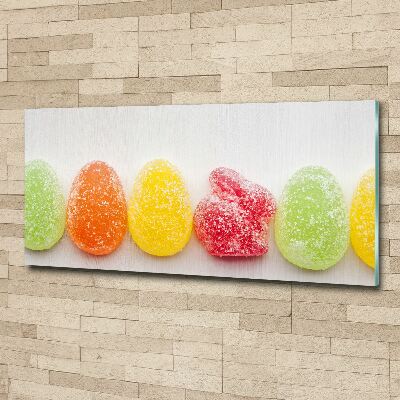 Glass acrylic wall art Colorful jelly beans