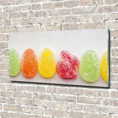 Glass acrylic wall art Colorful jelly beans