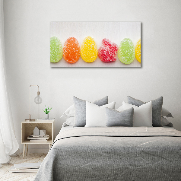 Glass acrylic wall art Colorful jelly beans