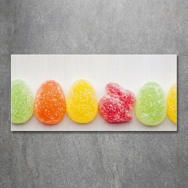 Glass acrylic wall art Colorful jelly beans