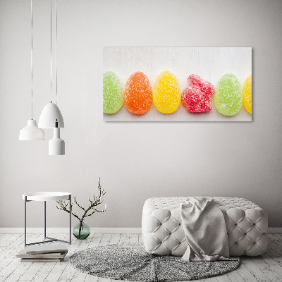 Glass acrylic wall art Colorful jelly beans