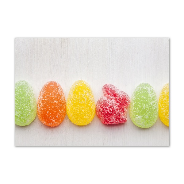 Glass acrylic wall art Colorful jelly beans