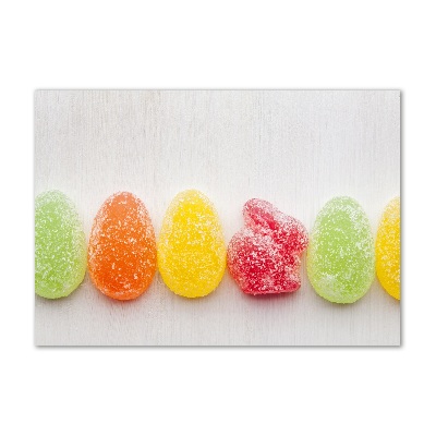 Glass acrylic wall art Colorful jelly beans