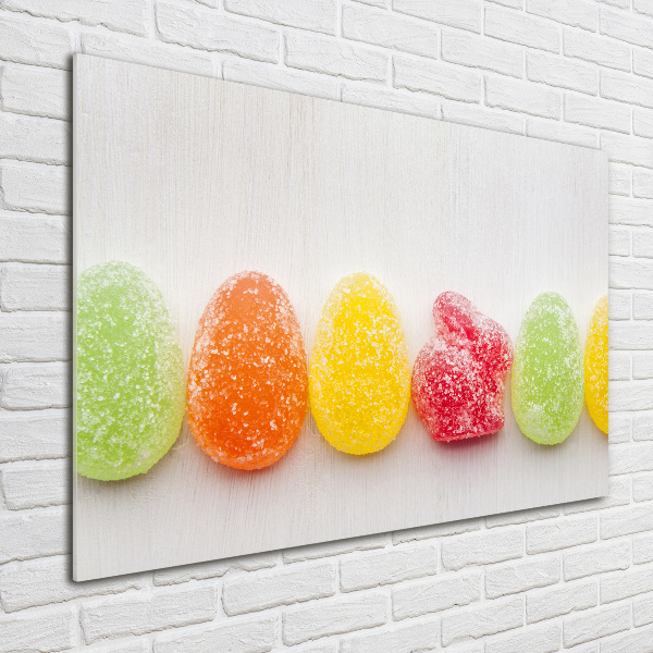 Glass acrylic wall art Colorful jelly beans