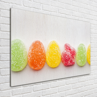 Glass acrylic wall art Colorful jelly beans