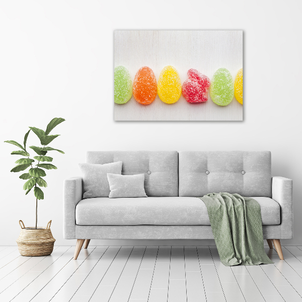 Glass acrylic wall art Colorful jelly beans