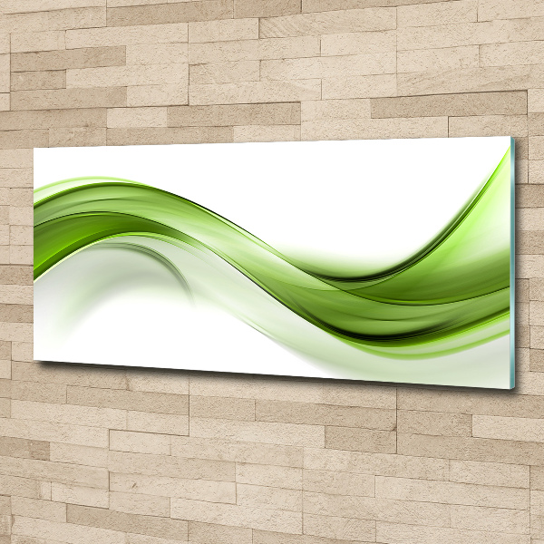 Acrylic wall picture Green wave