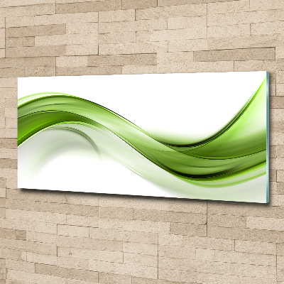 Acrylic wall picture Green wave