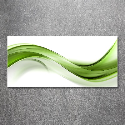 Acrylic wall picture Green wave