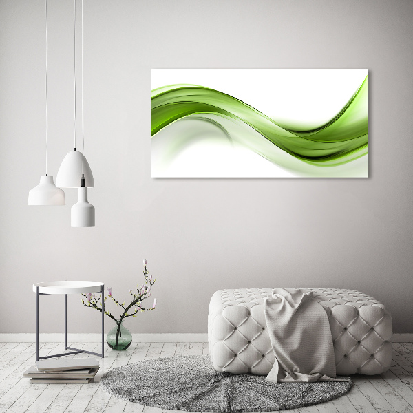 Acrylic wall picture Green wave