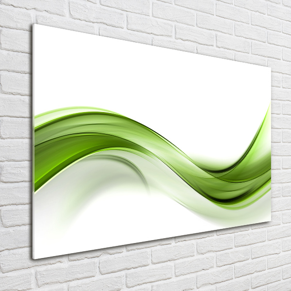 Acrylic wall picture Green wave