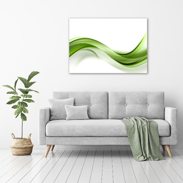 Acrylic wall picture Green wave