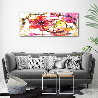 Wall art acrylic Floral pattern