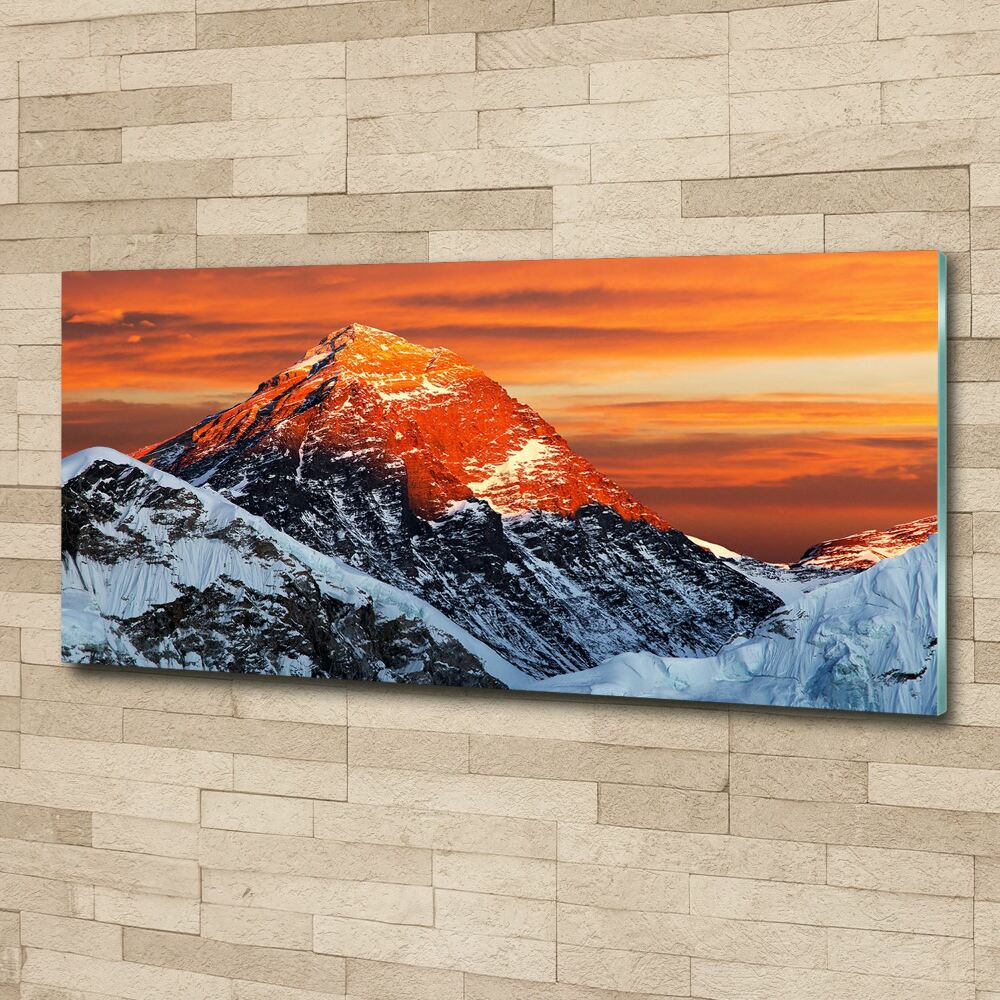 Glass acrylic wall art Everest peak