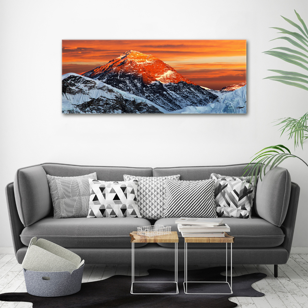 Glass acrylic wall art Everest peak