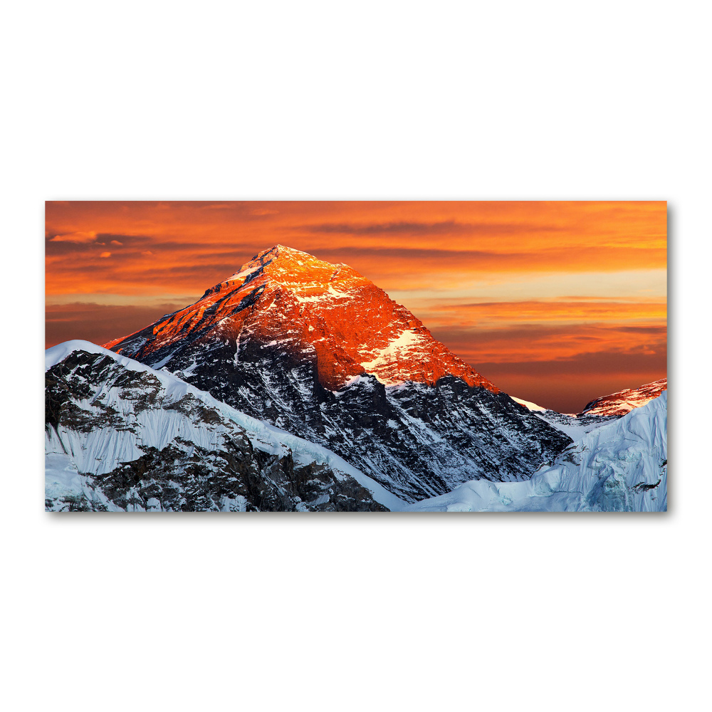 Glass acrylic wall art Everest peak