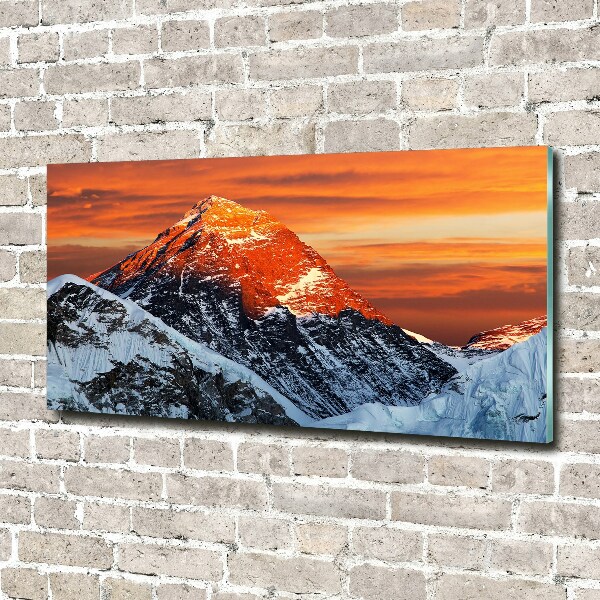 Glass acrylic wall art Everest peak