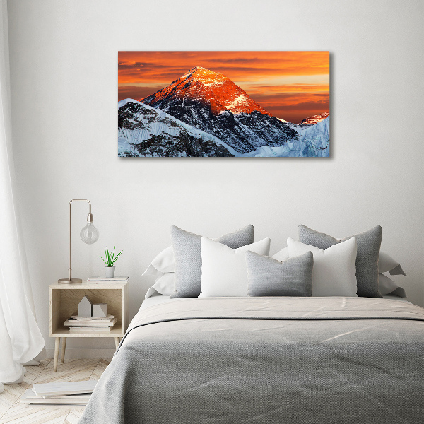 Glass acrylic wall art Everest peak