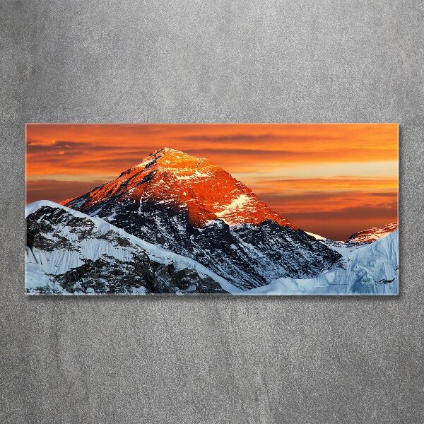 Glass acrylic wall art Everest peak