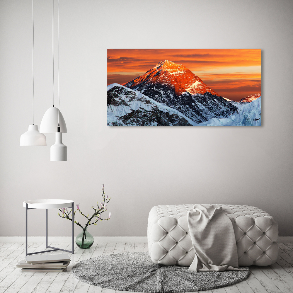 Glass acrylic wall art Everest peak