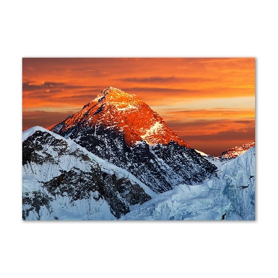 Glass acrylic wall art Everest peak