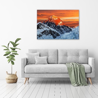 Glass acrylic wall art Everest peak