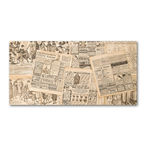 Acrylic wall art Ancient newspaper