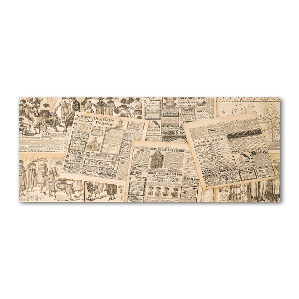 Acrylic wall art Ancient newspaper