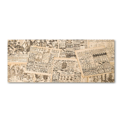 Acrylic wall art Ancient newspaper