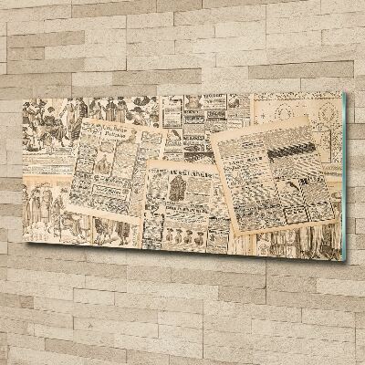 Acrylic wall art Ancient newspaper