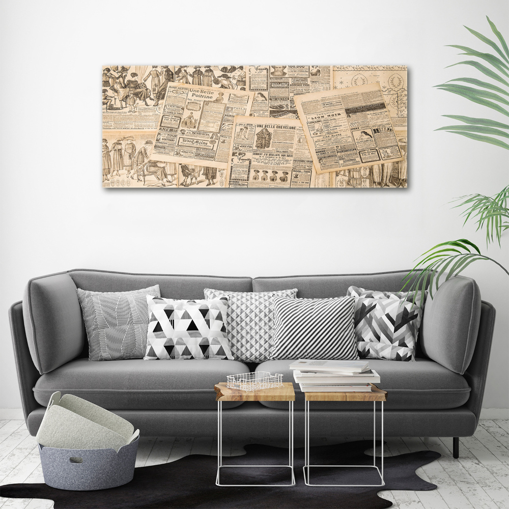 Acrylic wall art Ancient newspaper