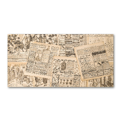 Acrylic wall art Ancient newspaper