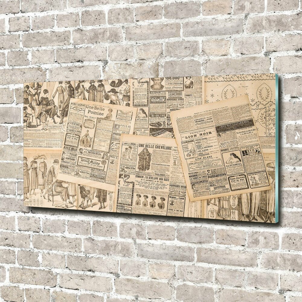 Acrylic wall art Ancient newspaper