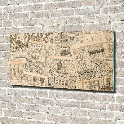 Acrylic wall art Ancient newspaper