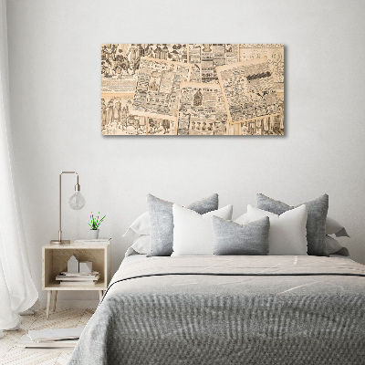 Acrylic wall art Ancient newspaper