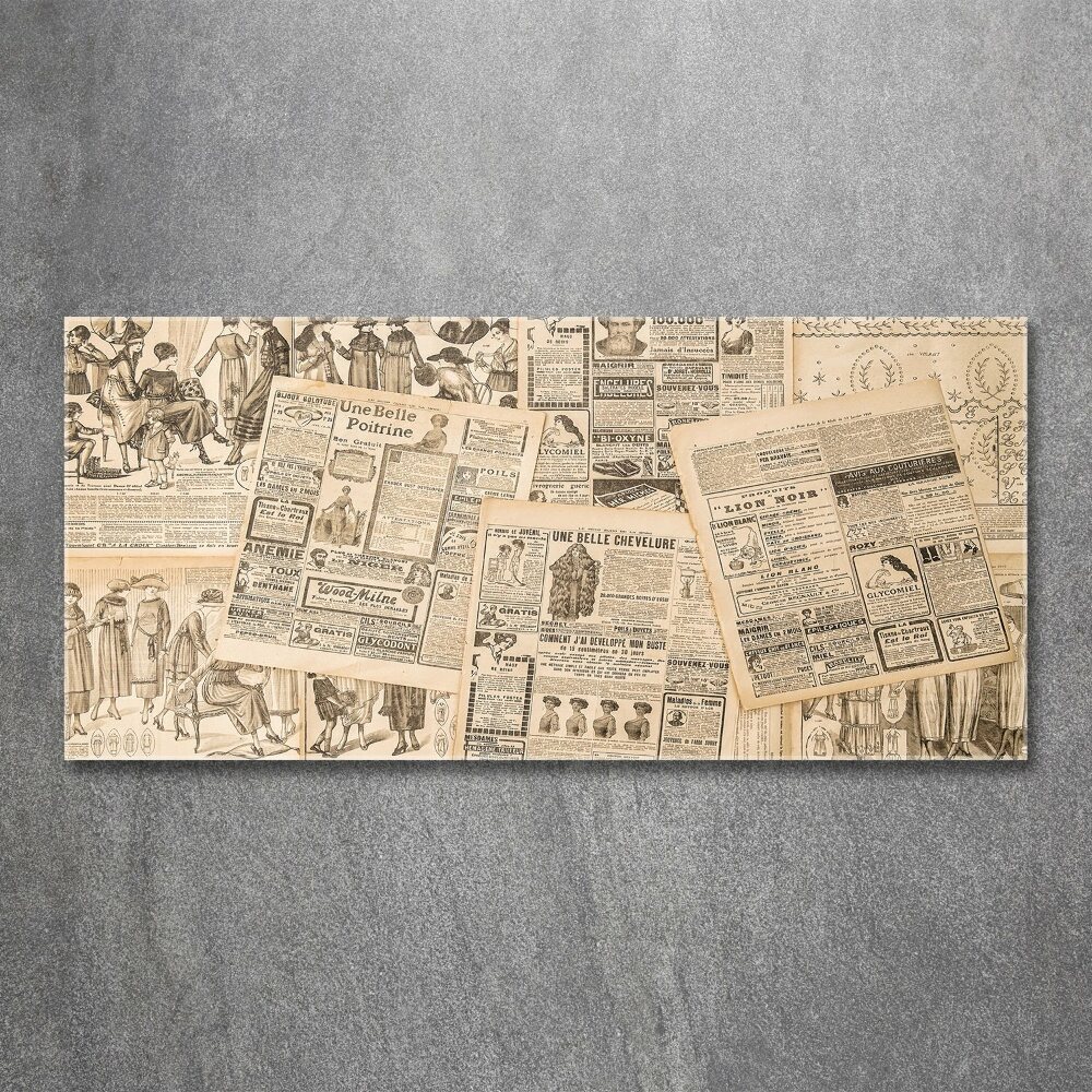 Acrylic wall art Ancient newspaper