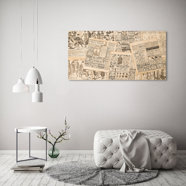 Acrylic wall art Ancient newspaper