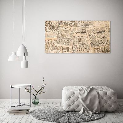 Acrylic wall art Ancient newspaper