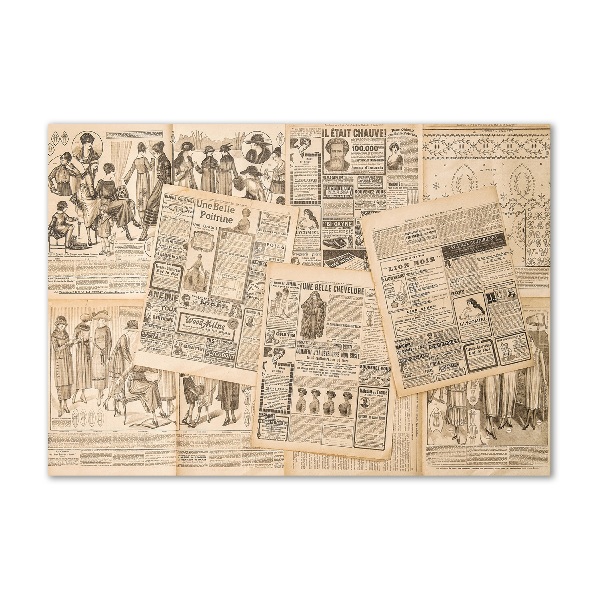 Acrylic wall art Ancient newspaper