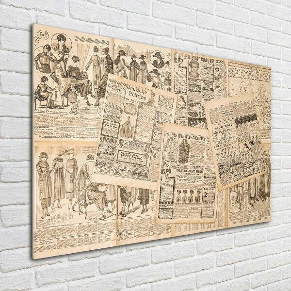 Acrylic wall art Ancient newspaper