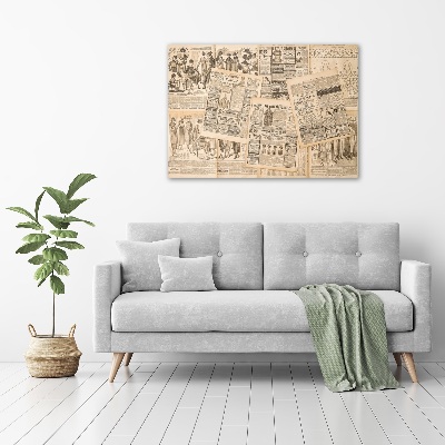 Acrylic wall art Ancient newspaper