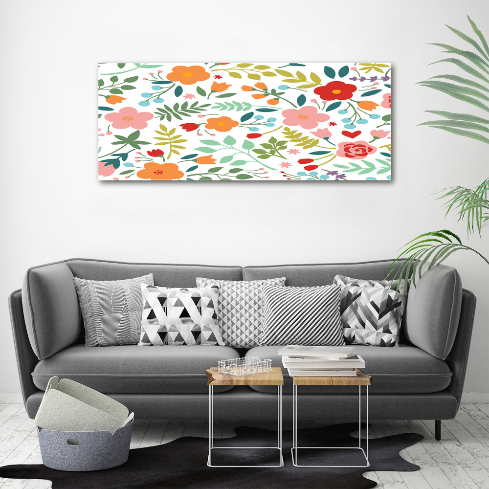 Acrylic print Flowers illustration