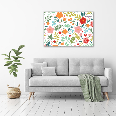 Acrylic print Flowers illustration