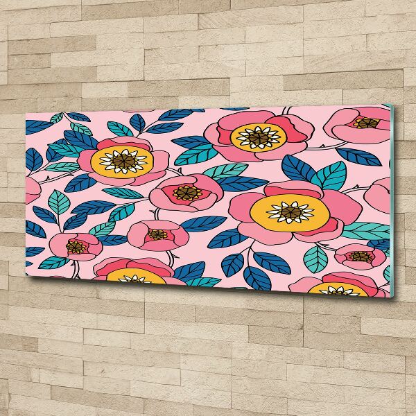 Print on acrylic Pink flowers