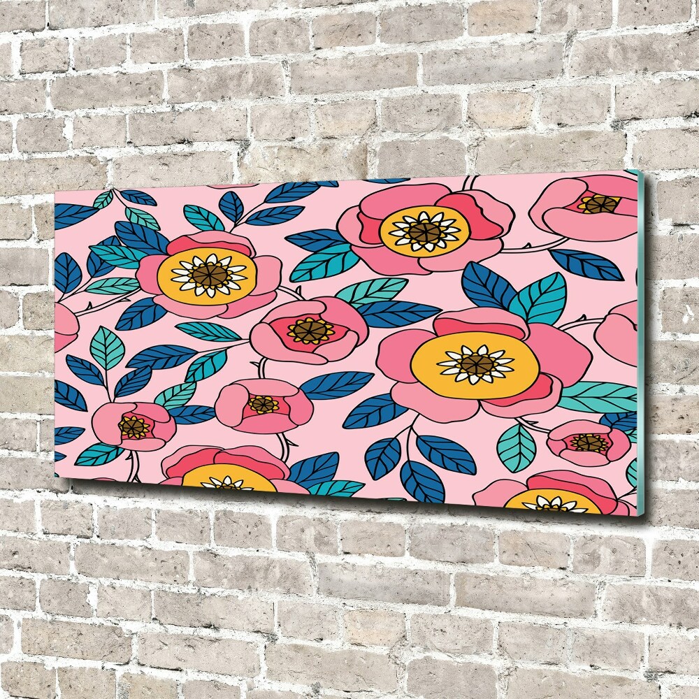 Print on acrylic Pink flowers