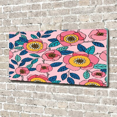 Print on acrylic Pink flowers