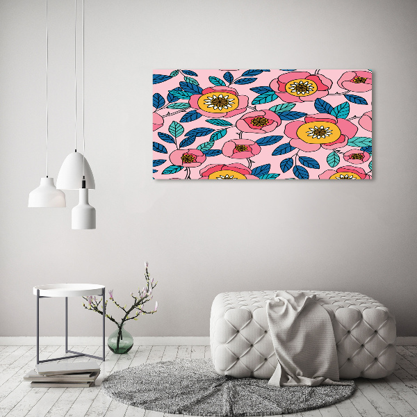 Print on acrylic Pink flowers